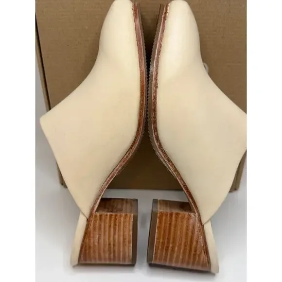 Nisolo All-Day Heeled Mule- Color Bone - Leather -Size 10 - New in box